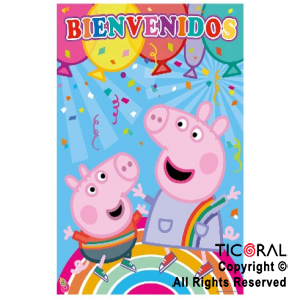 Cartel Feliz Cumpleaños - Felicidades - Peppa Pig