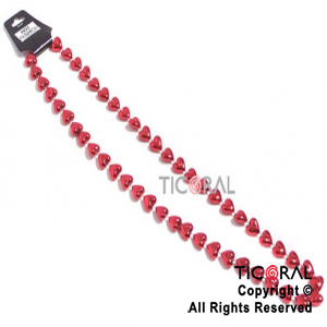 COLLAR CORAZONES 40 CM METAL ROJO HS2787 x 1