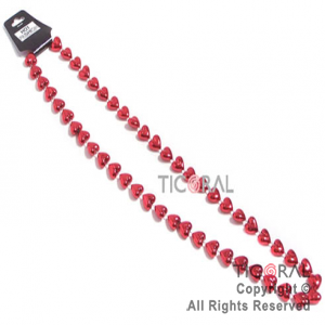 COLLAR CORAZONES 40 CM METAL ROJO HS2787 x 1