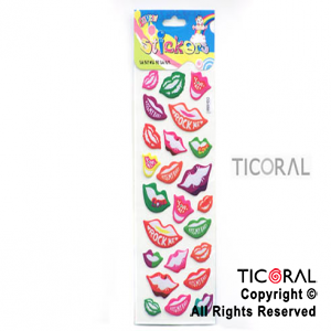 STICKER BESOS RELIEVE BRILLANTE HS5130-2 x 12