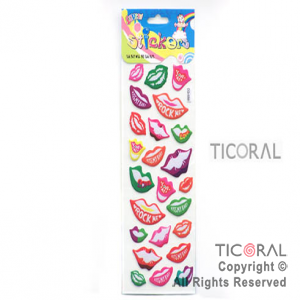 STICKER BESOS RELIEVE BRILLANTE HS5130-2 x 12