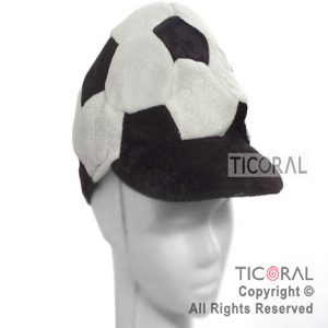 SOMBRERO VISERA PELOTA FUTBOL BLANCO Y NEGRO HS5376-1 x 1