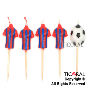 VELA SET FUTBOL 4CAMISETAS 1PELOTA SAN LORENZO HS5445-7 x 5 x 1