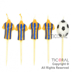 VELA SET FUTBOL 4CAMISETAS 1PELOTA ROSARIO HS5445-8 x 5 x 1