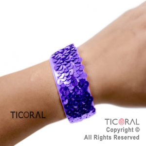 BRAZALETE LENTEJUELAS VIOLETA HS6234-5 x 1