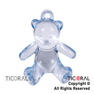 OSO CHICO CRISTAL CELESTE 2.5 cm x 2 cm HS6144-2 X 12