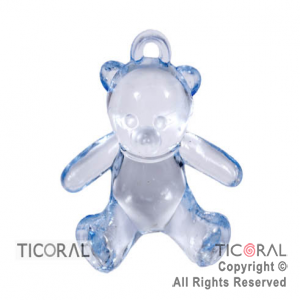 OSO CHICO CRISTAL CELESTE 2.5 cm x 2 cm HS6144-2 X 12