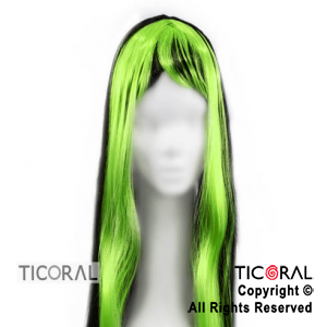 PELUCA MECHAS FRONTAL VERDE 150 HS5151-2 x 1