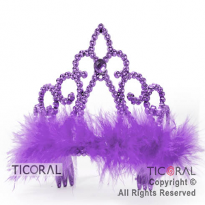 TIARA CON PLUMA LILA HS6371-1 x 1