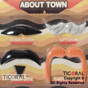 BIGOTE TOWN LUJO CON ADHESIVO HS6726 X 5