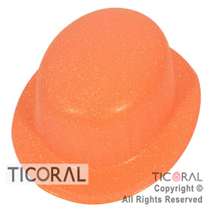 SOMBRERO BOMBIN NARANJA FLUO GIBREADO PLASTICO HS7016 X 1