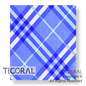 SERVILLETA 33X33CM DISEO RAYAS DIAGONAL AZUL Y BLANCO 33X33 HS7391-2 x 20