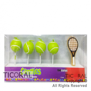 VELA SET PELOTAS DE TENIS Y RAQUETA HS7713  X 5 x 1