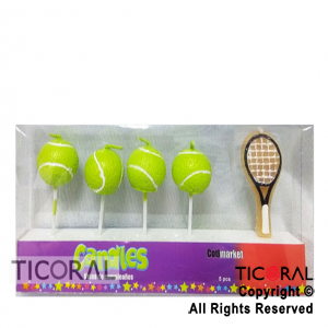 VELA SET PELOTAS DE TENIS Y RAQUETA HS7713  X 5 x 1