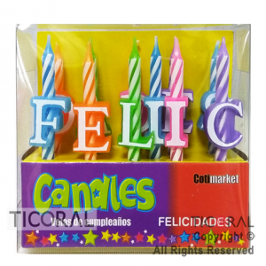 VELA SET FRASE FELICIDADES HS7716 x 1