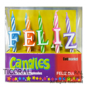 VELA SET FRASE FELIZ DIA HS7717 x 1