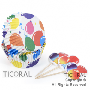 SET DE 24 PIROTINES + 24 PINCHES GLOBOS HS8012-4 x 1