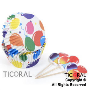 SET DE 24 PIROTINES + 24 PINCHES GLOBOS HS8012-4 x 1