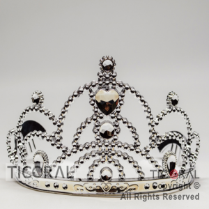 TIARA PLATA FANTASIA ESPEJADA CORAZON HS7977-1 x 1