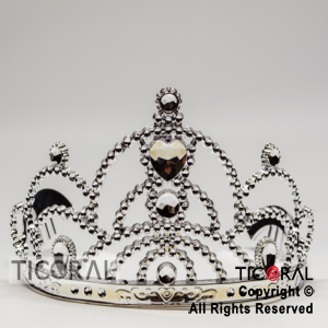 TIARA PLATA FANTASIA ESPEJADA CORAZON HS7977-1 x 1