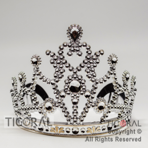 TIARA PLATA FANTASIA ESPEJADA GOTITAS HS7977-2 x 1