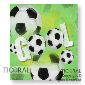 SERVILLETA 33X33 FUTBOL GOL HS8031-3 x 20