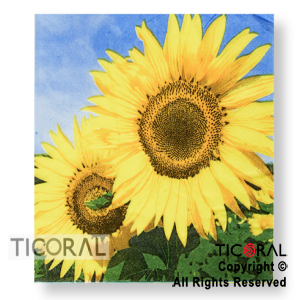 SERVILLETA 33X33 CON GIRASOLES HS8016-3 x 20