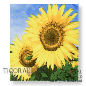 SERVILLETA 33X33 CON GIRASOLES HS8016-3 x 20