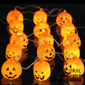 GUIRNALDA DE LUZ LED DECORATIVA DE HALLOWEEN CALABAZA HS8259-1 x 1