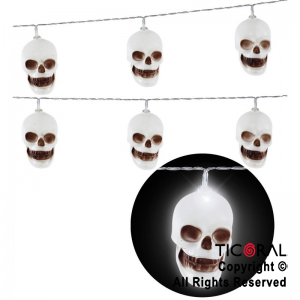 GUIRNALDA DE LUZ LED DECORATIVA DE HALLOWEEN CALAVERA HS8259-2 x 1