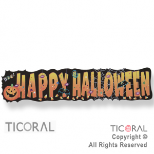 BANDERIN HAPPY HALLOWEEN 1.31 mts DE CARTON HS8640 x 1