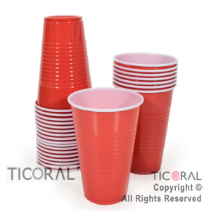 Vaso americano rojo 580 cc Bella Cup x 50 unidades