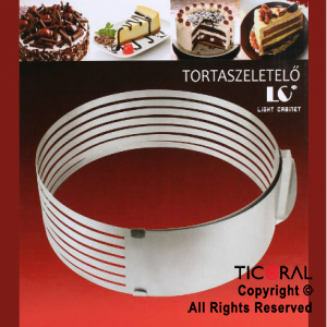 ARO CORTANTE EXTENSIBLE PARA CORTAR TORTAS 30CM HS8019 x 1