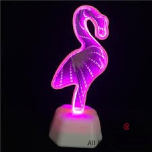 ADORNO CON LUZ LED CANDY BAR FLAMENCO ROSA HS8673 X 1