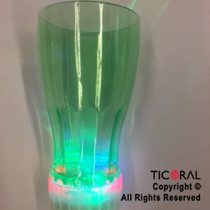 VASO LUMINOSO VERDE 15CM HS8406-1x 1