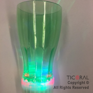 VASO LUMINOSO VERDE 15CM HS8406-1x 1