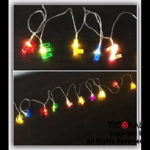 LUZ GUIRNALDA LETRAS FELIZ CUMPLEAOS MULTICOLOR LED FIJA A PILA HS8561 X 1