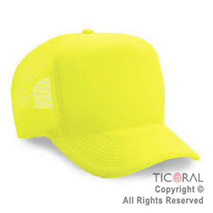 SOMBRERO VISERA FLUO NEON AMARILLO CAP x 1