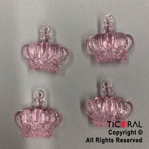 CORONITA CRISTAL ROSA 3cm x 3cm HS8562-1 X 12