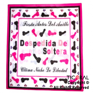 SERVILLETA LINEA EROTICA 33x33 CON DISEOS DE PENES DSPEDIDA DE SOLTERA HS8958-1 x 20