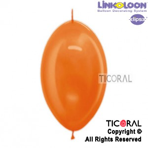 GLOBO S LOL 12 METAL NARANJA x 25