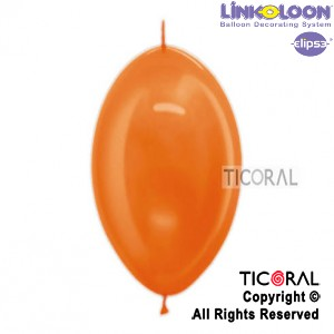 GLOBO S LOL 12 METAL NARANJA x 25