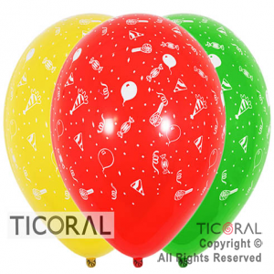 GLOBO S R12 INF CRISTAL SURTIDO FIESTA x 10