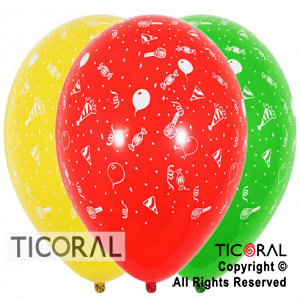 GLOBO S R12 INF CRISTAL SURTIDO FIESTA x 10