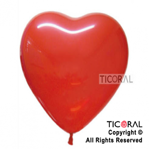 GLOBO S CORAZON 16 FASHION ROJO x 50  