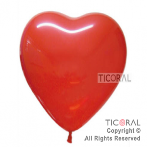 GLOBO S CORAZON 16 FASHION ROJO x 50  