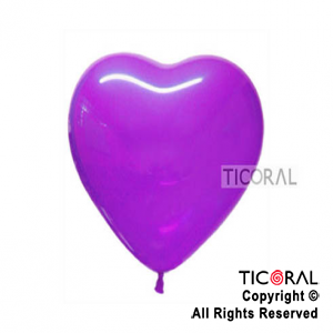 GLOBO S CORAZON 12 METAL VIOLETA x 10