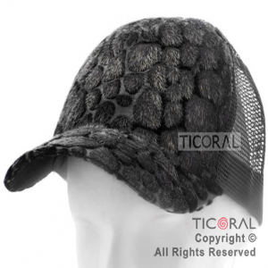 SOMBRERO VISERA A.PRINT NEGRO PIEL HS4048-1 x 1