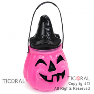 CARAMELERA CALABAZA CON TAPA FUCSIA HALLOWEEN X 20 UNIDADES