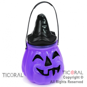 CARAMELERA CALABAZA CON TAPA VIOLETA HALLOWEEN X 20 UNIDADES